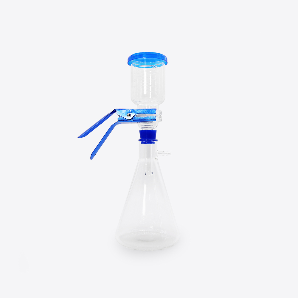 Glas-Vakuumfiltrationseinheit Set für 47 mm Membranscheibenfilter, Gummidichtung, 1000 mL
