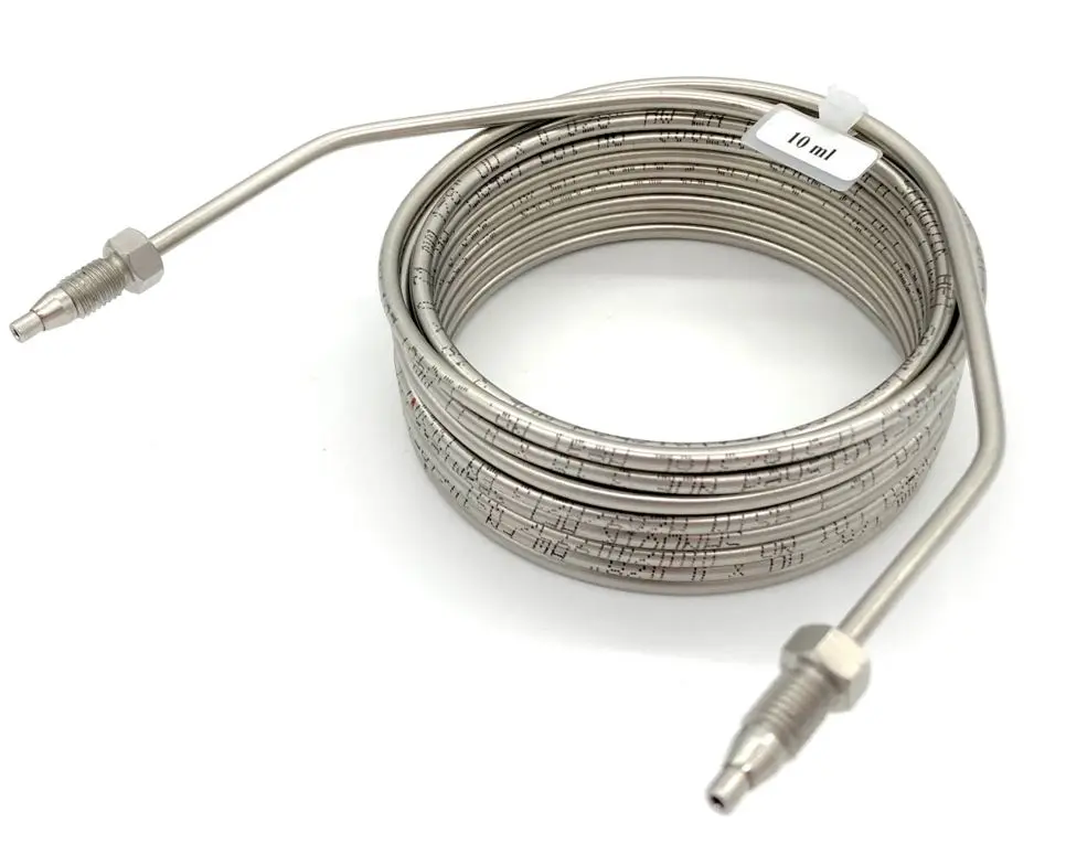 Sample loop 10 ml stainless steel, Thread UNF 1/4-28 for 1/8", ID 1.76 mm