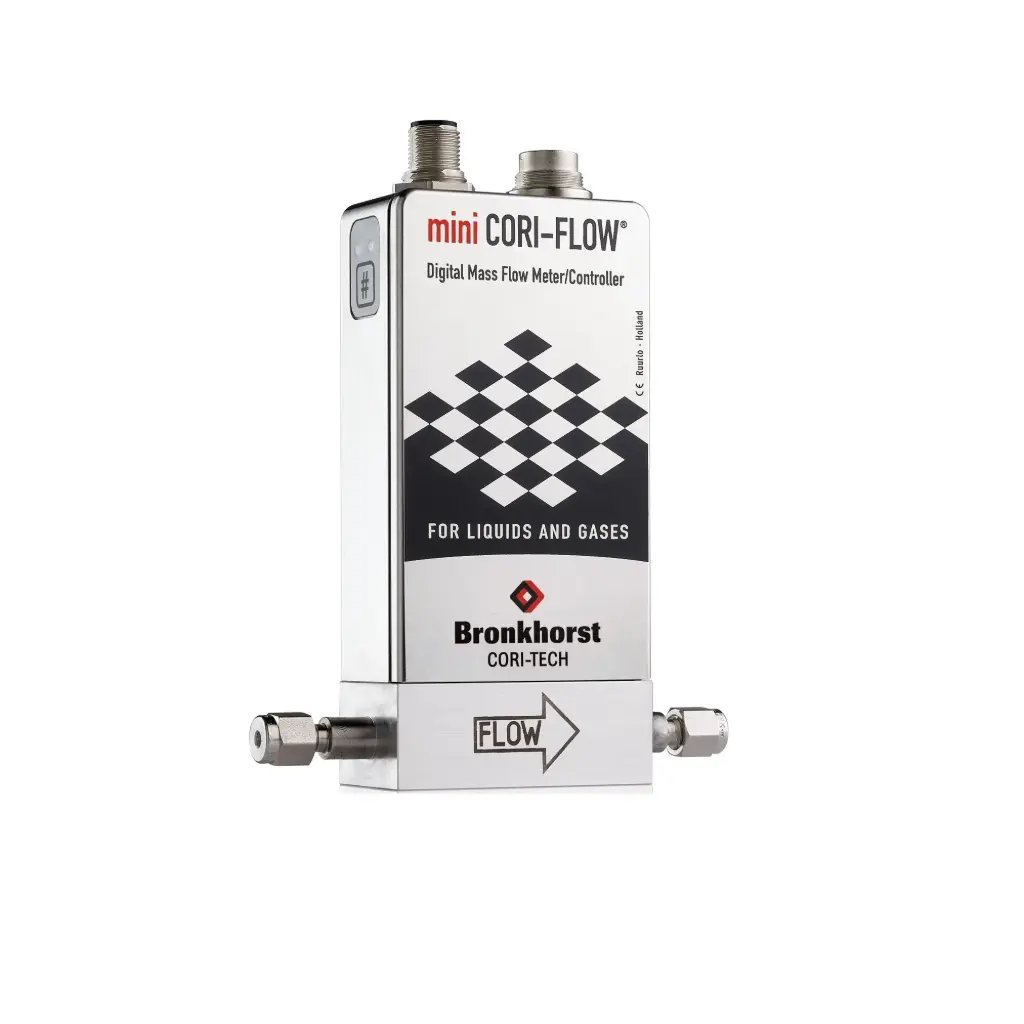 Mini CORI-Flow (M13) FLOW-BUS Massendurchflussmesser inkl. Montageblock Durchfluss: 1 - 50 ml/min inkl. 2.1 Werksbescheinigung FLOW-Bus-Schnittstelle EN 10204-2.1, EN 10204-3.1 ADI free
