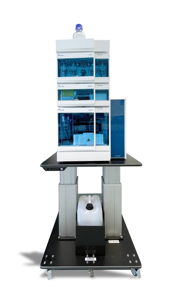 ionBench LC for AZURA Analytical HPLC Systems, worksurface 67x65 cm, max. 250 kg, height adjustable