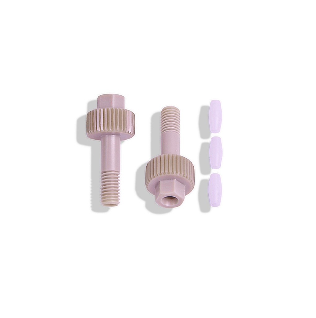 K-Connect Fingertight Fitting, PEEK, long, Set of 10, incl. Biconical sealing rings PEEK