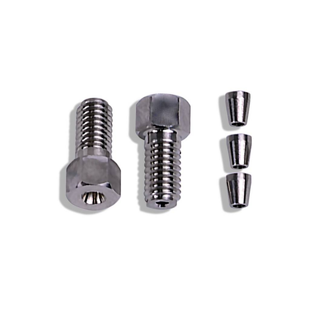 Verschraubung K-Connect Standard, Edelstahl, für 1/16- Zoll Kapillaren, Set aus 10, incl. Schneidringe Edelstahl