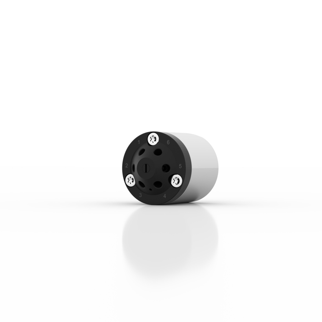 AZURA® V 4.1 Ventil, 6Port 2Pos o. Antrieb, 1200 bar, 1/16" 10-32 UNF, 0,3 mm Bohrung, SSt-DLC/Vespel
