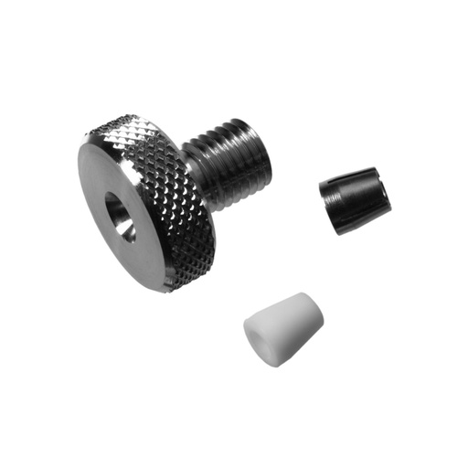 [A0644] DYNASEAL connection system for 1/8", 4 short bushings SSt, 4 clamping rings and 8 sealing rings, M8x1 thread