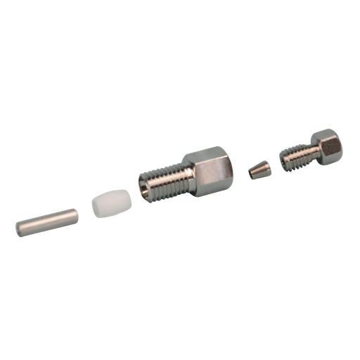 [A7204] Adapter 1/8" to 1/16", male thread 1/8" (UNF 1/4-28) female thread 1/16" (UNF 10-32), 1 pc., stainless steel