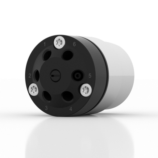 [AVE25AE] AZURA® V 4.1 Valve, 6Port 2Pos w/o drive, 300 bar, 1/8" 1/4-28 UNF, 1.5 mm bore size, SSt-DLC/PEEK