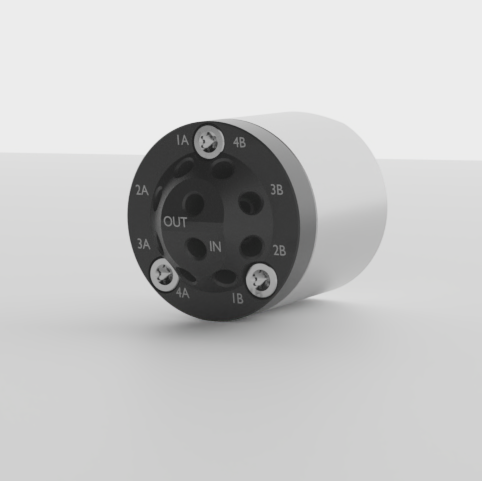 [AVM48AC] AZURA® V 4.1 Column selection valve, Special 10-Port w/o drive, 1200 bar, 1/16" 10-32 UNF, 0.2 mm bore size, SSt-DLC/Vespel