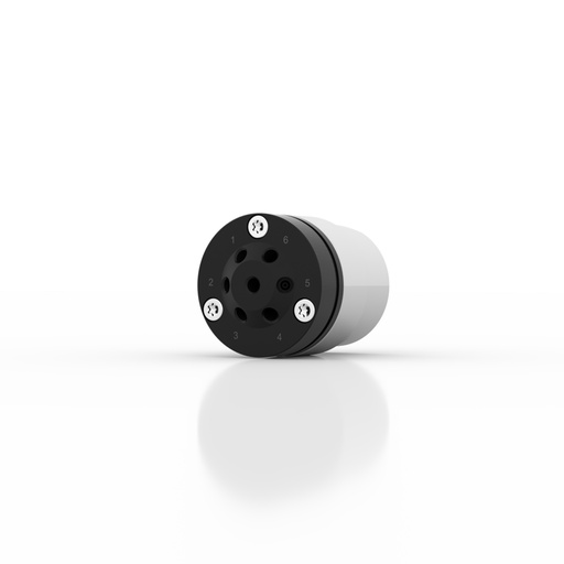 [AVS26AE] AZURA® V 4.1 Valve, 6Port MultiPos w/o drive, 500 bar, 1/16" 10-32 UNF, 0.75 mm bore, SST-DLC/PEEK