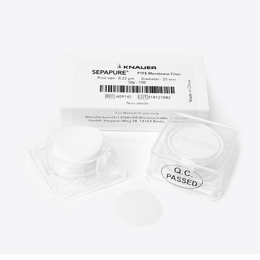 [A09142] Sepapure® Membrane Disc Filter PTFE, 0.22 µm, 25 mm