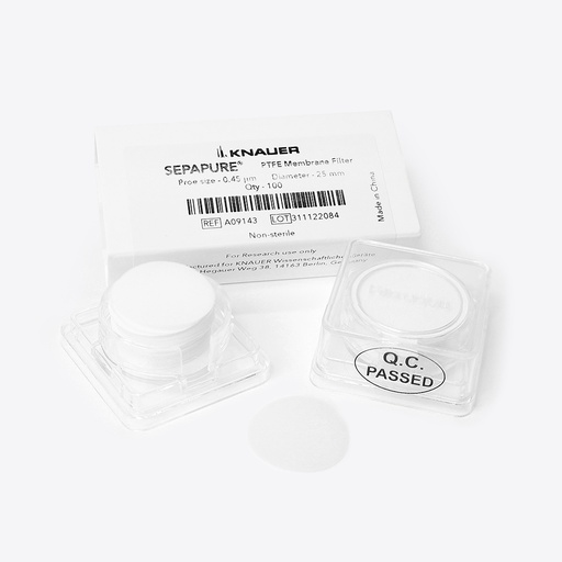 [A09143] Sepapure® Membrane Disc Filter PTFE, 0.45 µm, 25 mm
