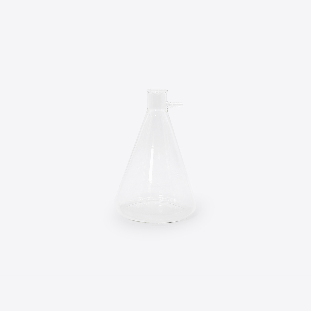 Glass Vacuum Filter Collection Flask, Rubber Joint, 2000 mL