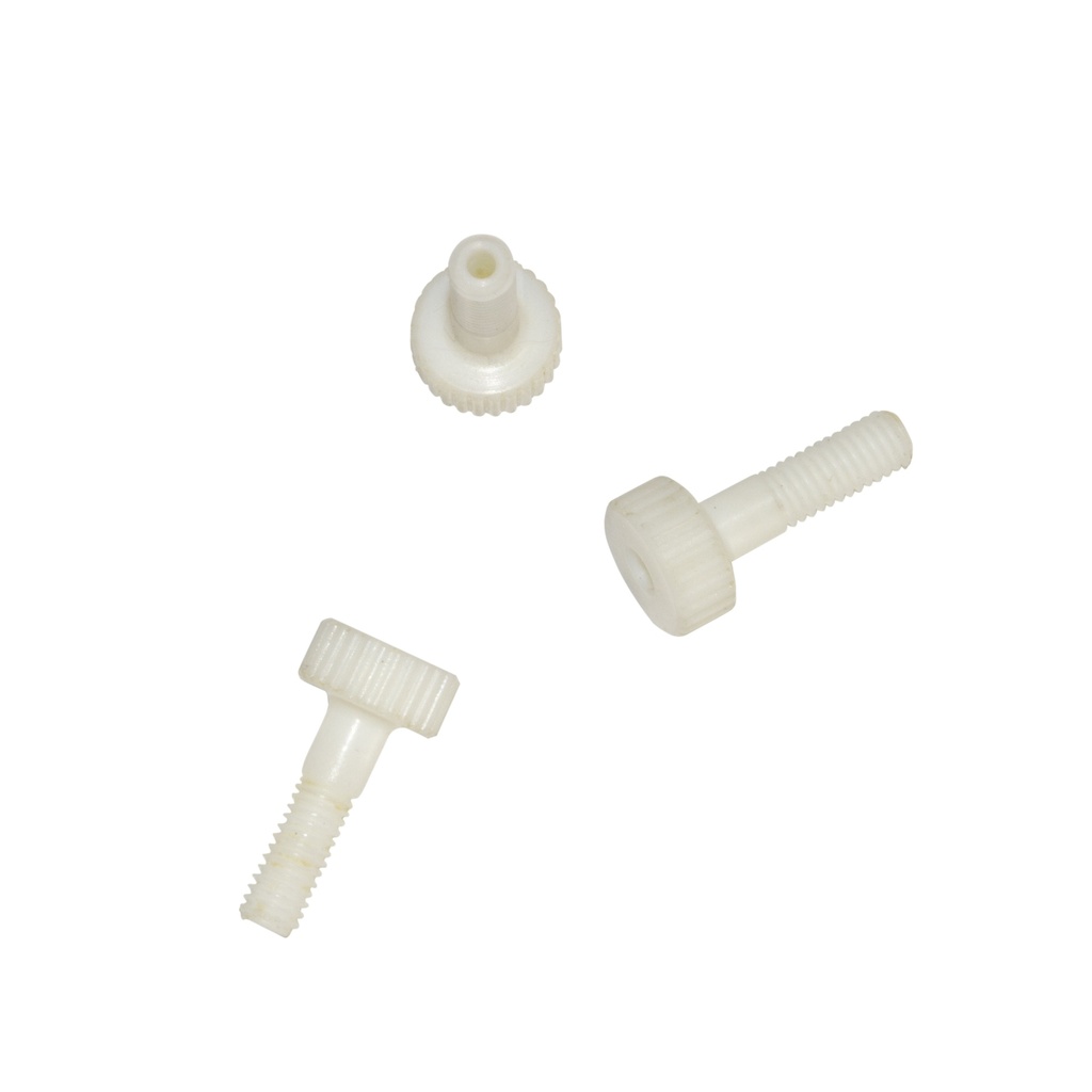 10 Bushings for 1/16", polymer, long, without ferrules, UNF 10-32, knurled