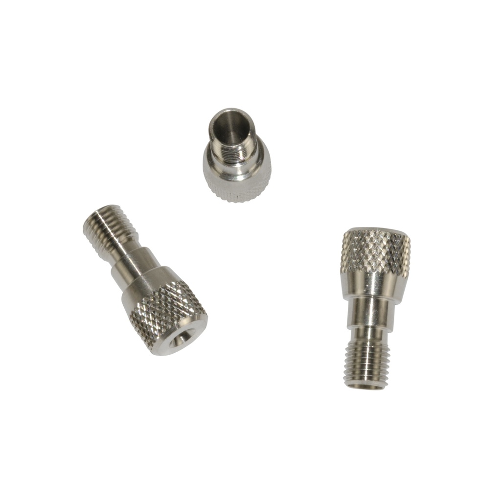 DYNASEAL-Verbindungssystem für 1/8", 4 lange Verschraubungen SSt, ohne Klemm- und Dichtringe, M8x1 Gewinde