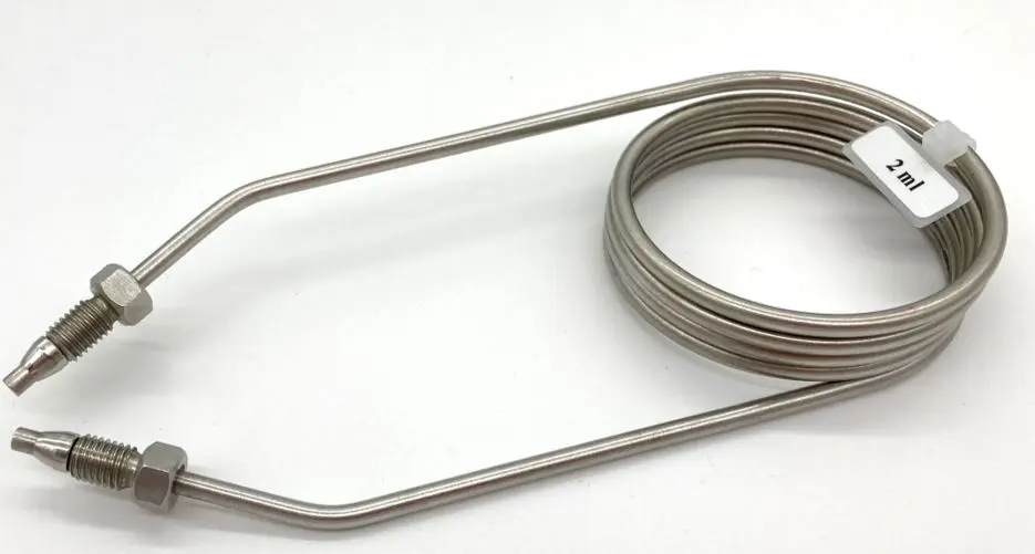 Sample loop 2 ml stainless steel, Thread M8x1 for 1/8", ID 1.6 mm