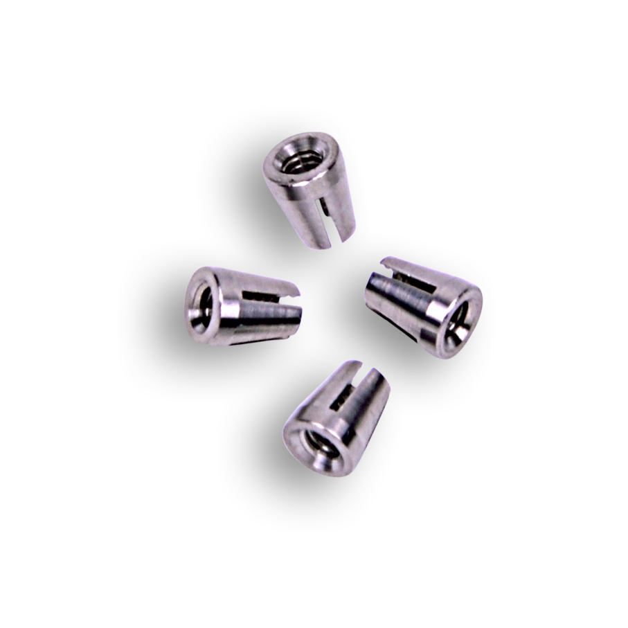 4 Zangenklemmringe für Kapillaren mit 1/8"AD
