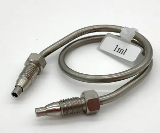 Probenschleife 1 ml 1/8", UNF 1/4-28, Edelstahl, ID 2,2 mm