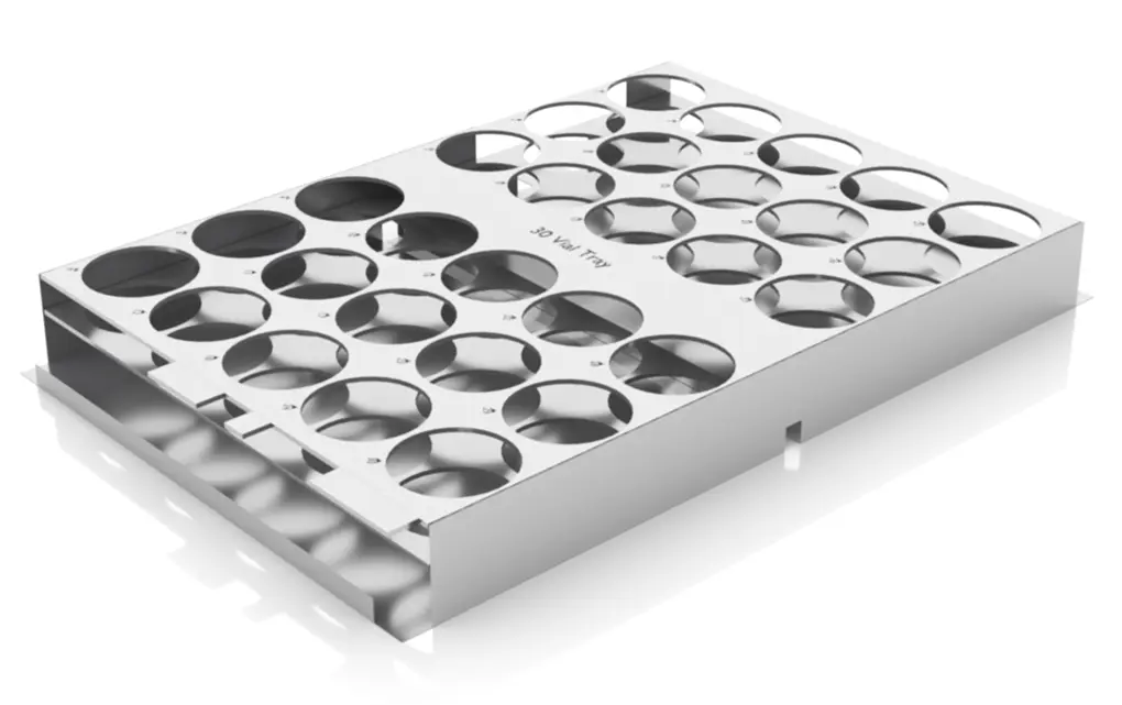 Probenhalter für präperative Anwendungen, 30×10 ml Vials, für AS 3950/6.1L (FW 1.18 oder höher notwendig)