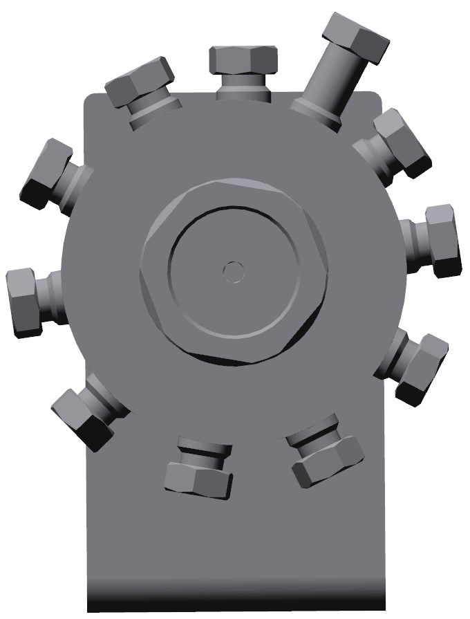 VICI/VALCO Schaltventil 10MPos mit 1/4" Anschluss, Edelstahl kein Standoff Niederdruckventil 6.8 bar inkl. 10 m Schlauch (1/4" AD, 4,75 mm ID PTFE), 11 Verschraubungen, 11 Ferrulen