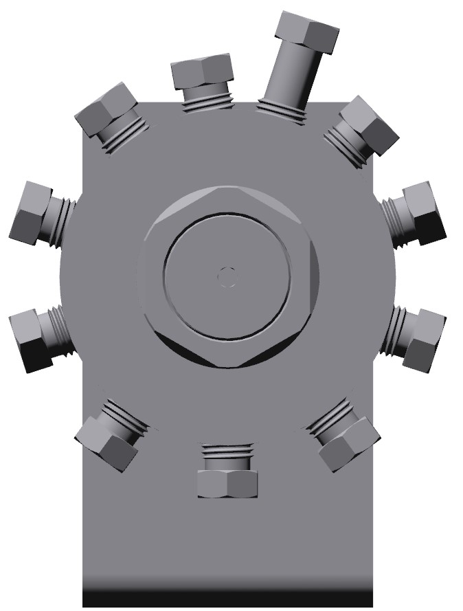 VICI/VALCO Schaltventil 10MPos mit 1/4" Anschluss, Edelstahl 2" Standoff Niederdruckventil 6.8 bar inkl. 10 m Schlauch (1/4" AD, 4,75 mm ID PTFE), 11 Verschraubungen, 11 Ferrulen