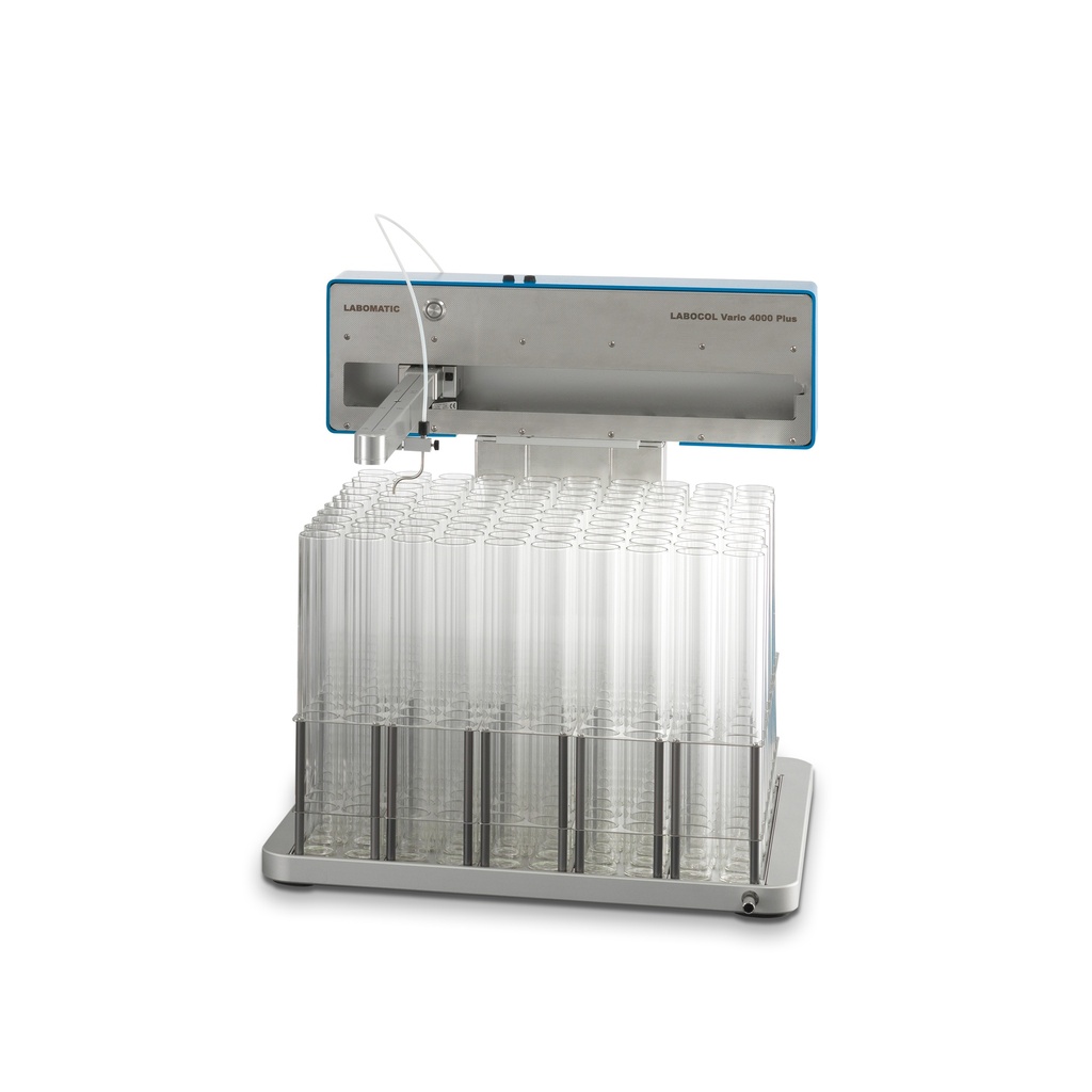 Fraction collector LABOCOL Vario-4000 Plus base area 46x50 cm for 5 racks, up to 1000 ml/min with 1/16" / 1/8" valve