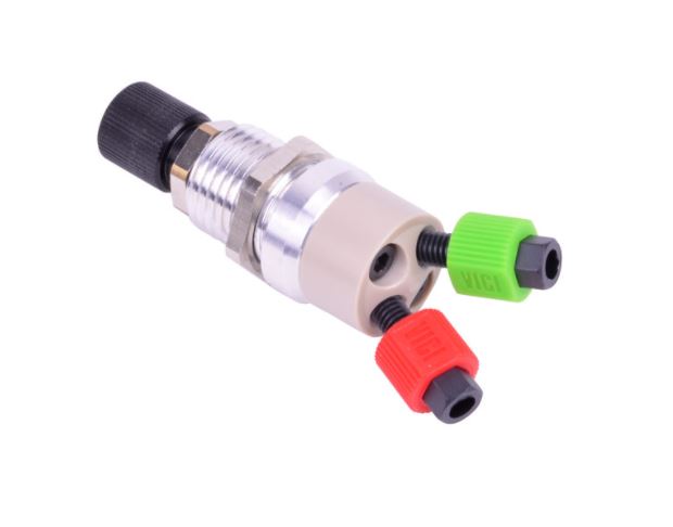 Back-pressure regulator, biocompatible, adjutsable 20-103 bar