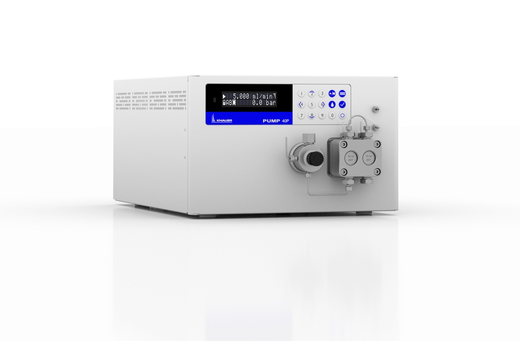Pumpe 40P 50 ml Pumpenkopf Edelstahl Durckaufnehmer, (für Hochtemperatur Anwendungen, mit Hinterkolbenspülug)