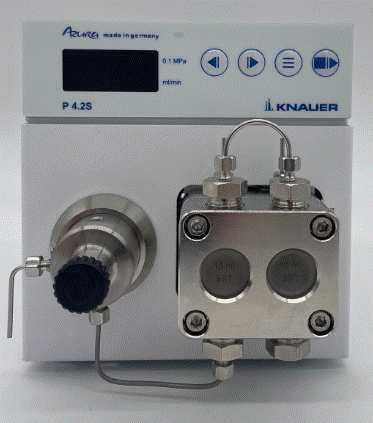 P 4.2S Pumpe mit 10 ml Pumpenkopf (Edelstahl), mit Drucksensor