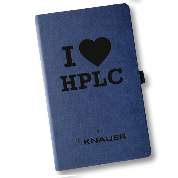 Notizbuch Prägung "I love HPLC" blau - A5