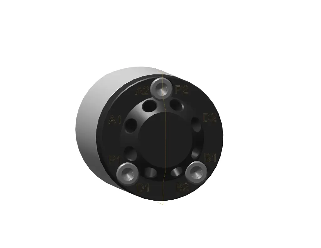 AZURA® V 4.1 Ventil, symmetrisches 8Port Special Pos o. Antrieb, 1200 bar, 1/16" 10-32 UNF, 0.3 mm Bohrung, SST-DLC/Vespel