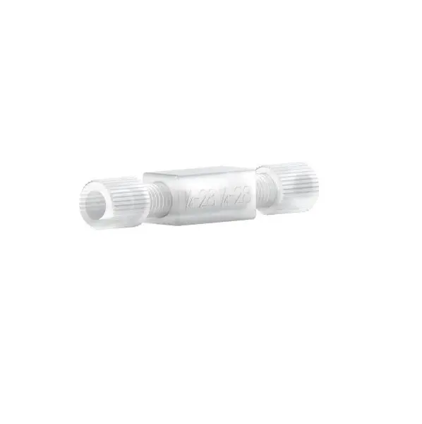 Coupling for 1/8'' capillaries, ETFE, 1/8'' (UNF 1/4-28) to 1/8'' (UNF 1/4-28)
