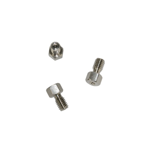 [A0112] 10 Verschraubungen für 1/16", SSt, kurz, ohne Dicht- und Klemmringe, UNF 10-32, SW 1/4"