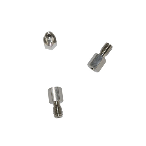 [A0116] 10 Verschraubungen für 1/16", SSt, lang, ohne Dicht- und Klemmringe, UNF 10-32, SW 1/4"