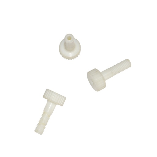 [A0144] 10 Bushings for 1/16", polymer, long, without ferrules, UNF 10-32, knurled
