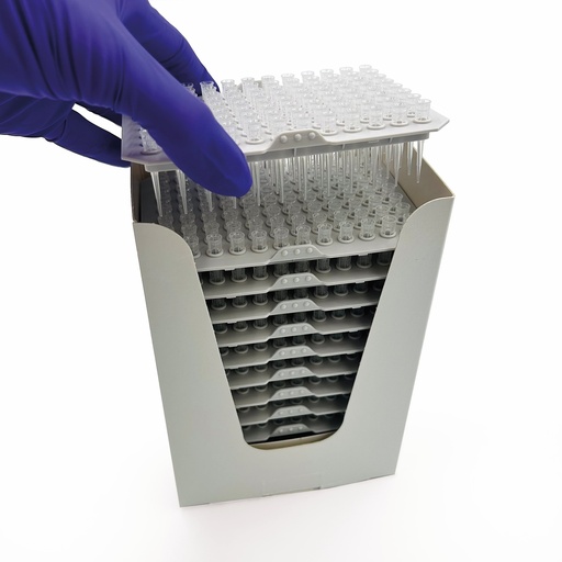 [A09520] Pipette Tips, 0.1-10 µl, clear, reload, 10 x 96 Pcs