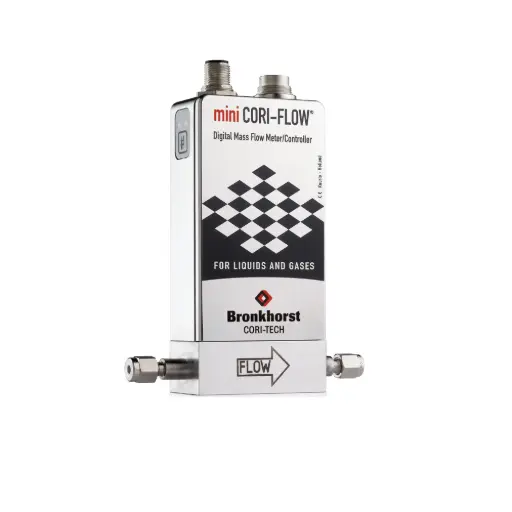 [A5391F] Mini CORI-Flow (M14) Flowmeter FLOW-BUS Flow: 2-833 ml/min incl. mounting block