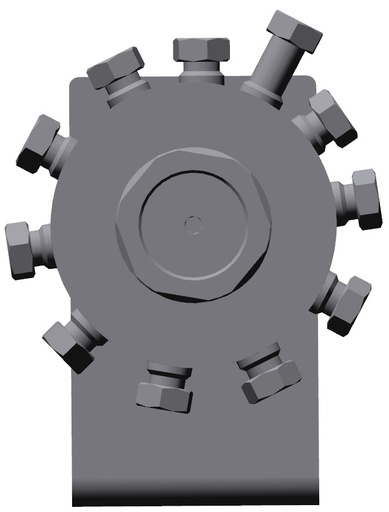 [A5850] VICI/VALCO Schaltventil 10MPos mit 1/4" Anschluss, Edelstahl kein Standoff Niederdruckventil 6.8 bar inkl. 10 m Schlauch (1/4" AD, 4,75 mm ID PTFE), 11 Verschraubungen, 11 Ferrulen