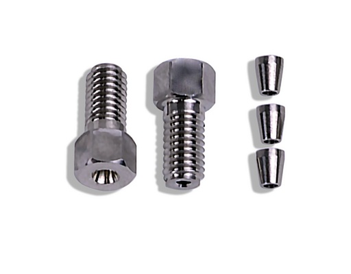 [A9647] Standard Fitting, Stainless Steel, for 1/16" capillaries, Set of 2, incl. Stainless Steel ferrules    