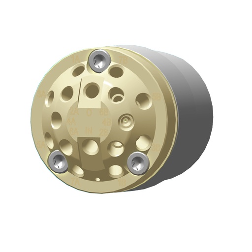 [AVN64CE] AZURA® V 4.1 Column selection valve for 7 columns, 1 bypass and reverse flow, Special 16-Port w/o drive, 1/16" UNF 10-32, 0.75 mm bore, 200 bar, PEEK/PEEK