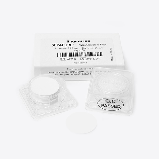 [A09102] Sepapure® Membrane Disc Filter Nylon, 0.22 µm, 25 mm, 100 Pcs