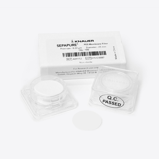 [A09152] Sepapure® Membrane Disc Filter PES, 0.22 µm, 25 mm, 100 Pcs